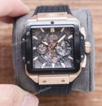 Japan Replica Hublot new Square Bang Unico Watches Rose Gold Case 42mm